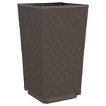 vidaXL Jardinières 4 Pièces marron 32 5x32 5x57 cm polypropylène