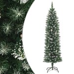 vidaXL Sapin de Noël artificiel mince avec support 120 cm PVC