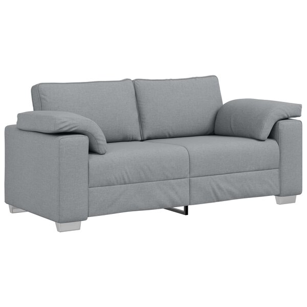 Canapé Loveseat vidaXL Gris clair 140 cm en tissu