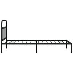 vidaXL Cadre de lit métal avec tête de lit noir 107x203 cm