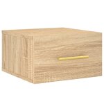 vidaXL Table de chevet murale chêne sonoma 35x35x20 cm