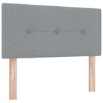 Lit box spring vidaXL avec matelas en gris clair  100x200 cm en tissu