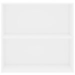 Vidaxl bibliothèque à 2 niveaux blanc 80x30x76 5 cm aggloméré