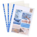 Sachet De 10 Pochettes Perforées Stop Doc Ouverture En Coin - Polypropylène Lisse 6/100e - A4 - Incolore - X 10 - Exacompta