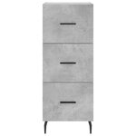 vidaXL Buffet Gris béton 34 5x34x90 cm Bois d'ingénierie