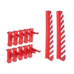 vidaXL Kit de bacs de stockage et panneaux muraux 80 Pièces Rouge et noir