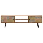 vidaXL Meuble TV 140x30x40 cm Bois solide d'acacia