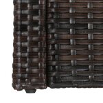 vidaXL Salon de jardin 5 Pièces avec coussins résine tressée marron