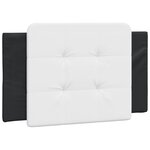 vidaXL Cadre de lit avec LED sans matelas noir et blanc 100x200 cm
