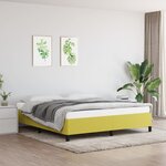 vidaXL Cadre de lit Vert 160x200 cm Tissu