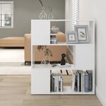 vidaXL Bibliothèque/Séparateur de pièce Blanc 80x24x94 cm Aggloméré