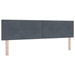 vidaXL Tête de lit LED rembourrée gris foncé 180 cm Velours