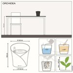 LECHUZA Jardinière ORCHIDEA ALL-IN-ONE Blanc mat