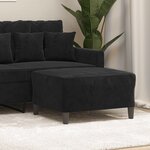 vidaXL Repose-pied Noir 70x55x41 cm Velours