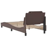 vidaXL Cadre de lit avec tête de lit marron 100x200 cm Similicuir