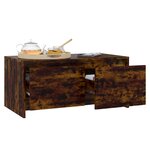 vidaXL Table basse Chêne fumé 90x50x41 5 cm Bois d'ingénierie