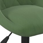 vidaXL Chaises pivotantes à manger lot de 2 vert foncé velours
