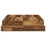 vidaXL Cadre de lit de rangement en bois ancien 135x190 cm