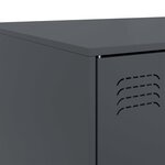 vidaXL Table basse anthracite 67x50x44 cm acier