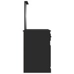 vidaXL Coiffeuse avec miroir noir 90x50x132 5 cm bois d'ingénierie