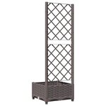 vidaXL Jardinière avec treillis Marron 40x40x121 5 cm PP
