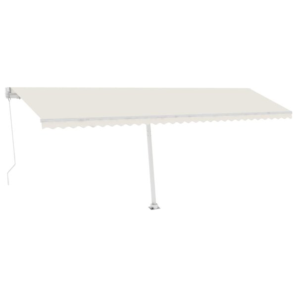 vidaXL Auvent manuel rétractable sur pied 600x300 cm Crème