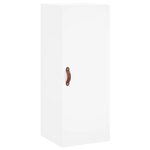 vidaXL Buffet haut Blanc 34 5x34x180 cm Bois d'ingénierie