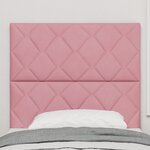 vidaXL Tête de lit avec design blocs diamants rose 100 cm en velours