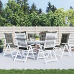vidaXL Coussins de chaise à dossier haut lot de 6 gris foncé mélangé