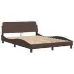 vidaXL Lit avec matelas marron 140x190 cm similicuir