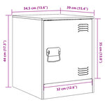 vidaXL Tables de chevet 2 Pièces noir 34 5x39x44 cm acier