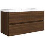 vidaXL Armoire de lavabo Chêne marron 90x38 5x45 cm Bois d'ingénierie