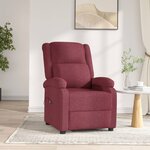 vidaXL Fauteuil inclinable électrique Rouge bordeaux Tissu