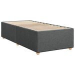 vidaXL Sommier à lattes de lit avec matelas Gris foncé 100x200cm Tissu