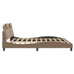 vidaXL Cadre de lit avec lumières LED cappuccino 200x200 cm similicuir