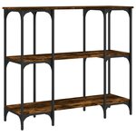 vidaXL Table console chêne fumé 102x35x90 cm bois d'ingénierie