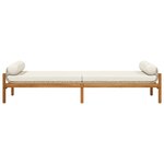 vidaXL Banc de jardin avec coussin beige résine tressée acacia