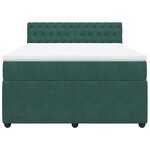 vidaXL Sommier à lattes de lit et matelas Vert foncé 140x200cm Velours