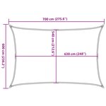vidaXL Voile d'ombrage 160 g/m² Terre cuite 6x7 m PEHD