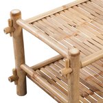 vidaXL Étagère à chaussures 2 niveaux Bambou