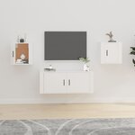 vidaXL Meubles TV muraux 2 Pièces Blanc 40x34 5x40 cm
