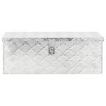 vidaXL Boîte de rangement Argenté 70x31x27 cm Aluminium