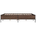 vidaXL Cadre de lit chêne marron 120x200 cm bois d'ingénierie et métal