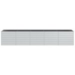 vidaXL Lit surélevé de jardin 400x80x77 cm Acier galvanisé Argenté