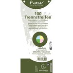 Paquet 100 Fiches Intercalaires Trapézoïdales Unies Perforées Forever - 105x240mm - Couleurs Assorties - X 6 - Exacompta