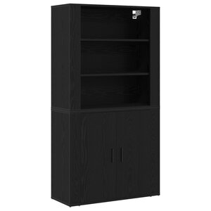 vidaXL Meuble haut chêne noir en bois reconstitué