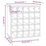 vidaXL Armoire à vin Noir 55 5x34x61 cm Bois de pin massif
