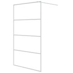 vidaXL Paroi de douche Blanc 115x195 cm Verre ESG transparent