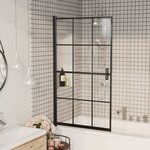 vidaXL Cabine de douche ESG 80x140 cm Noir