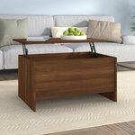 vidaXL Table basse Chêne marron 80x55 5x41 5 cm Bois d'ingénierie